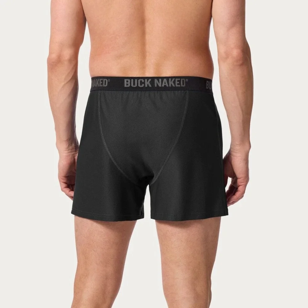 Duluth Trading Co Buck Naked Men Black Boxer Underwear 81316 Large L 36-38 NEW